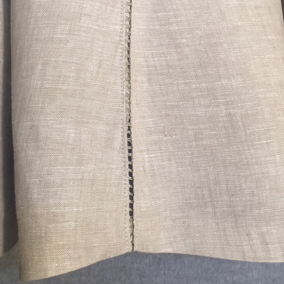 KATHRINE BARCLAY 100% Natural Linen Fully Lined 10 Gore Skater Skirt Side Zipper - Picture 6 of 15